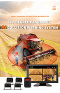 C13 Agricultural Tractor AHD AI BSD Camera 10INCH Screen 720P Waterproof Monitor Blind Spot Detection Pedestrian Alert Safety