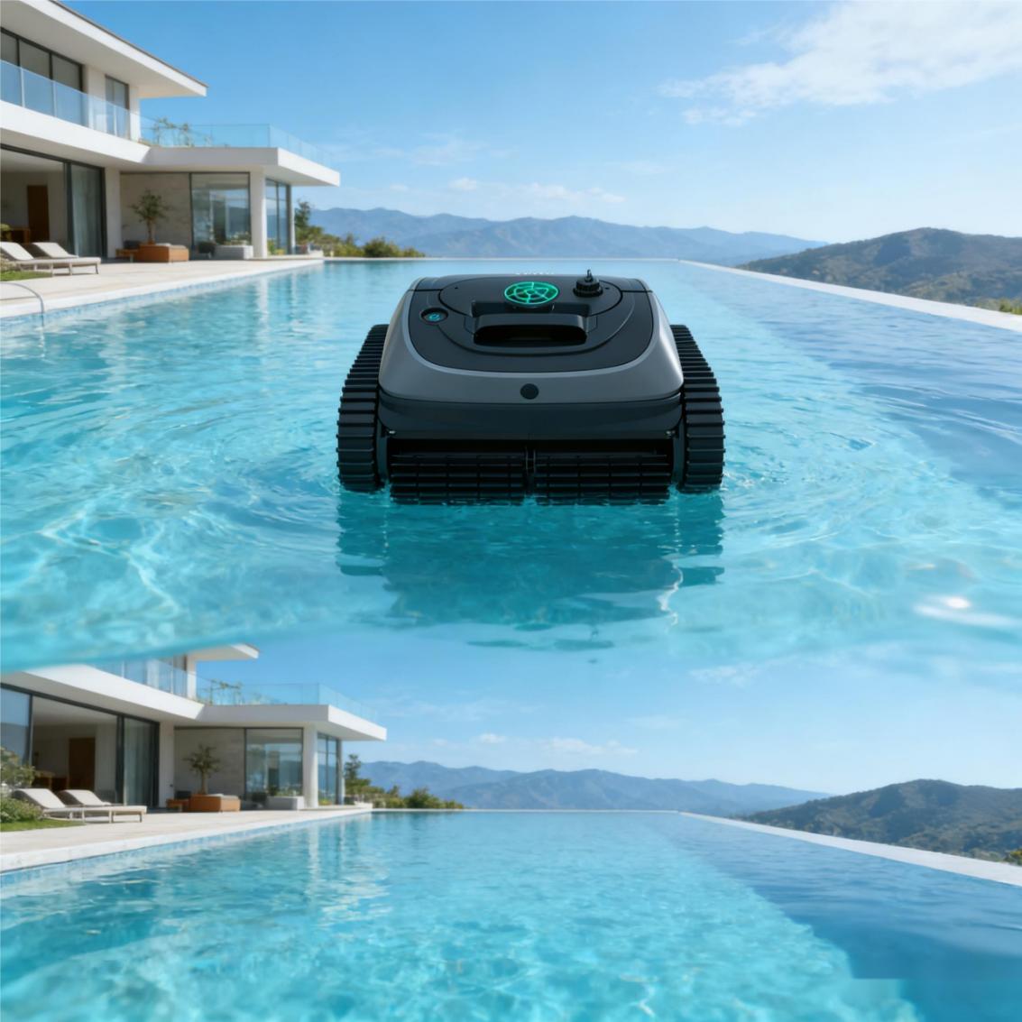 High Quality Automatic Electric Swimming Pool Cleaning Robot with Wall Climbing Suction Eco-Friendly