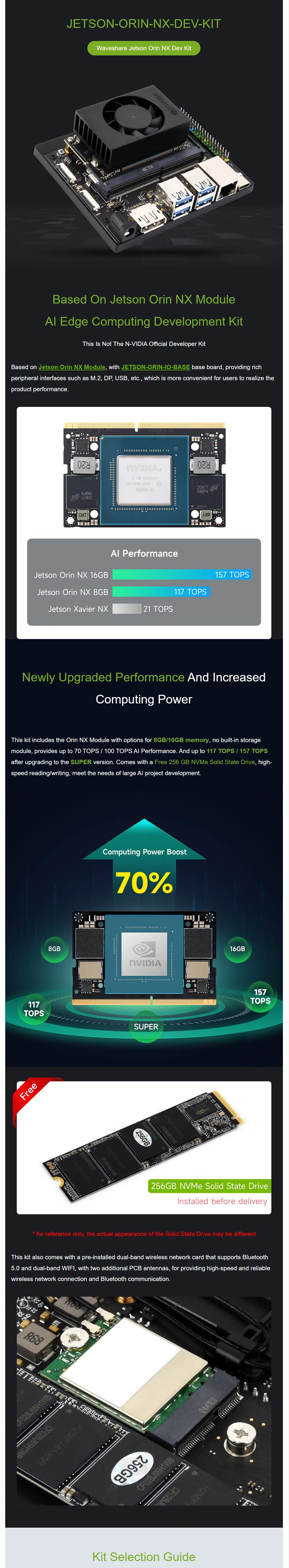 Jetson Orin NX 16GB Developer Kit | PLink Y-C18-DEV-ONX16G-SS | Assembled AI Edge Computing System