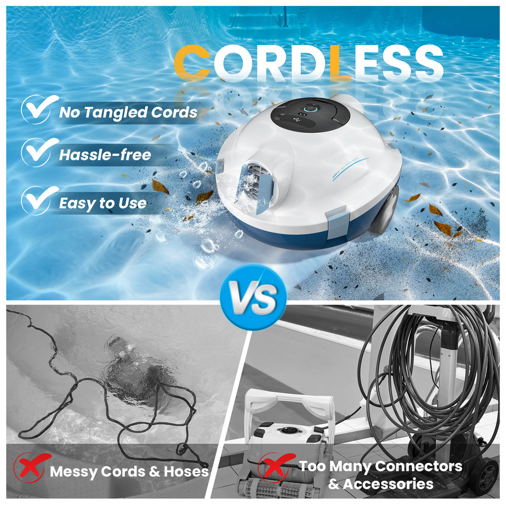 Customization Options OEM Swimming Pool Cleaner with Self Parking Robotic Cleaning ABS Material for In-Ground Pools