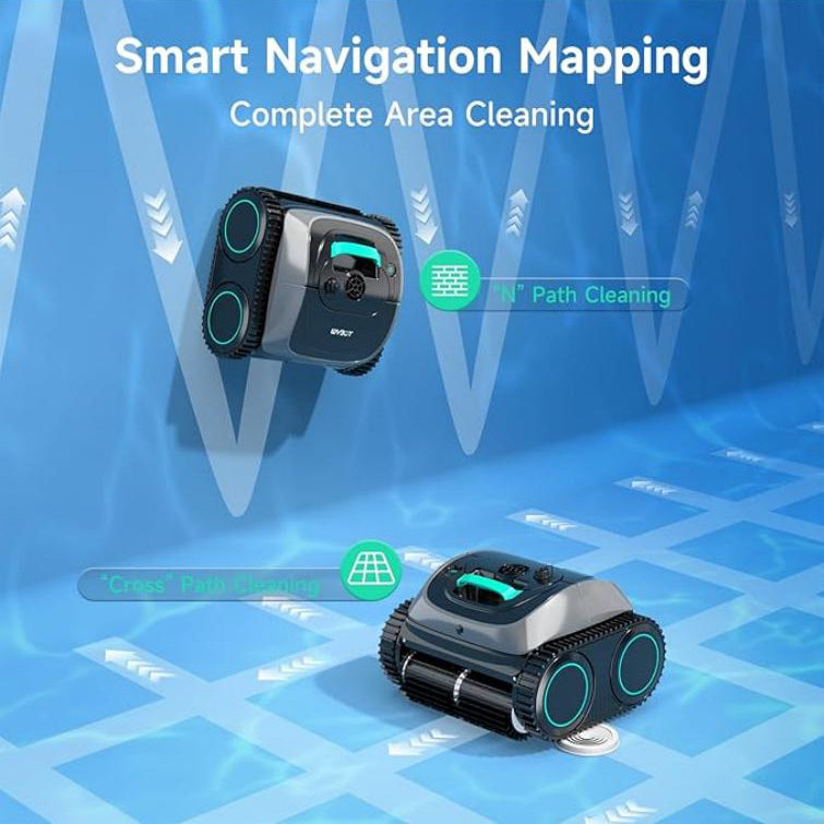 High Quality Automatic Electric Swimming Pool Cleaning Robot with Wall Climbing Suction Eco-Friendly