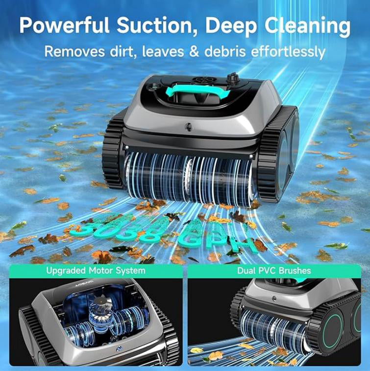 High Quality Automatic Electric Swimming Pool Cleaning Robot with Wall Climbing Suction Eco-Friendly
