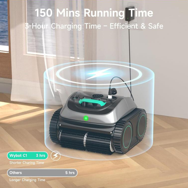 High Quality Automatic Electric Swimming Pool Cleaning Robot with Wall Climbing Suction Eco-Friendly