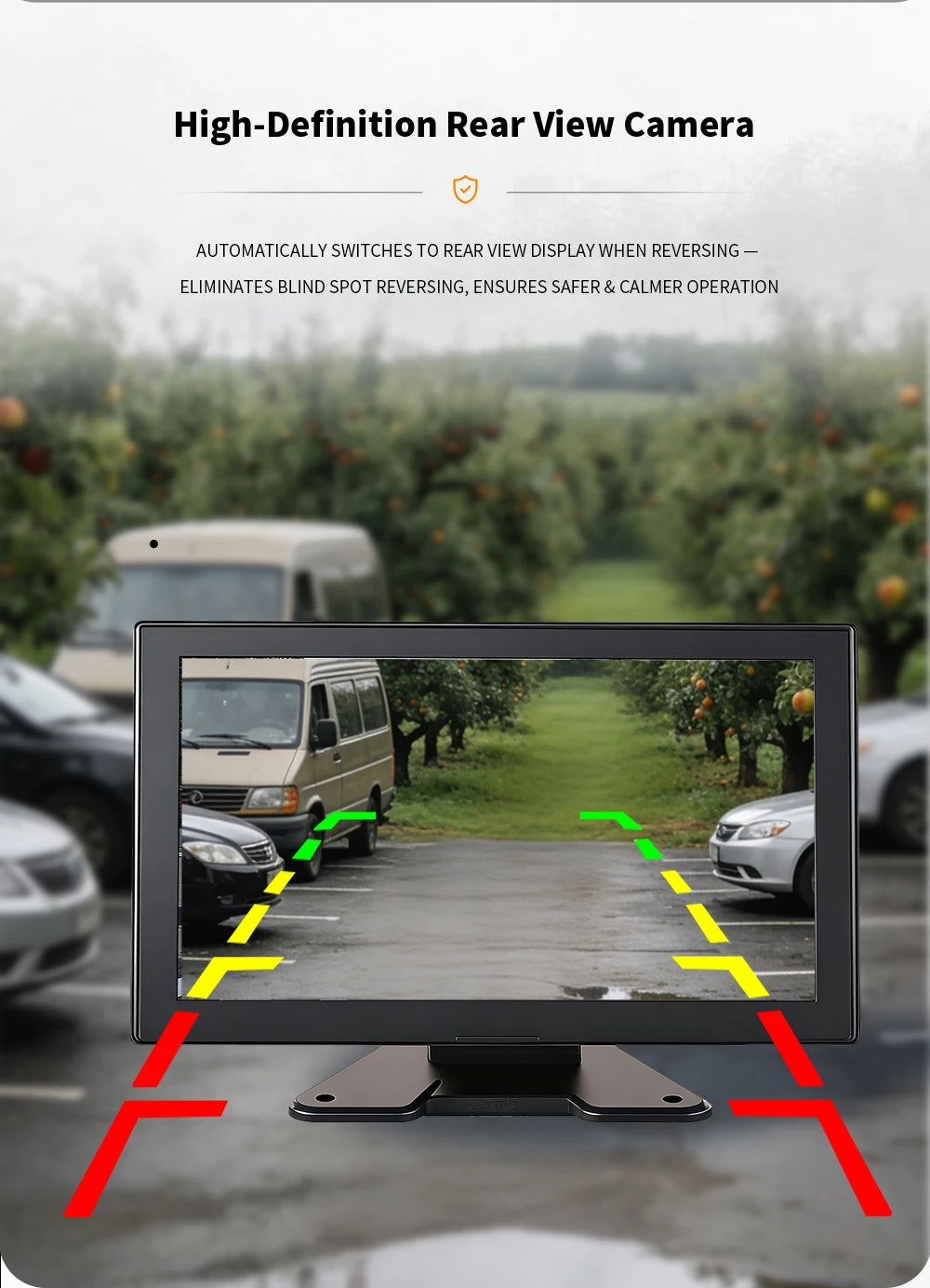 C13 Agricultural Tractor AHD AI BSD Camera 10INCH Screen 720P Waterproof Monitor Blind Spot Detection Pedestrian Alert Safety
